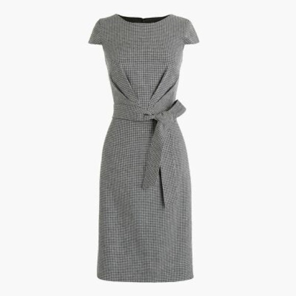 J. Crew Black and White Checkered Dress Size 00